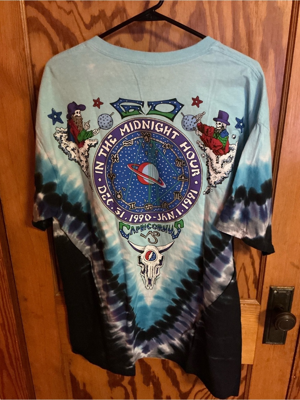 Grateful Dead Midnight Hour Tie Dye Tee XL Liquid Blue New Graphic Shirt - Picture 6 of 8